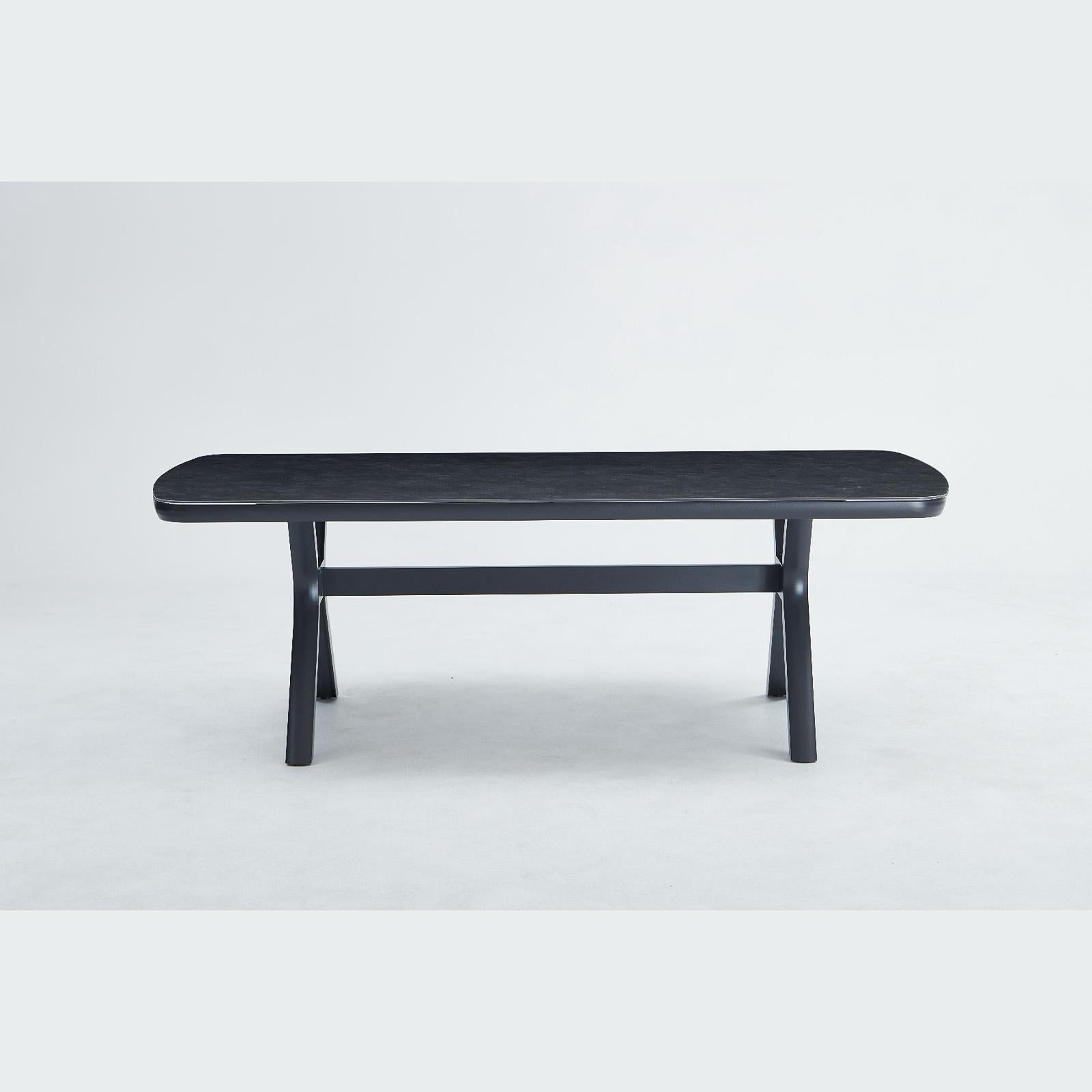 Helmet Fixed Table Charcoal