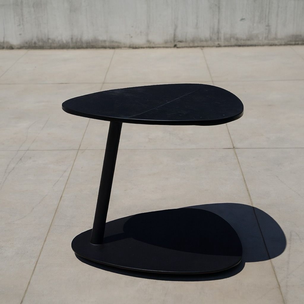 Diamond Triangular Side Table - Black