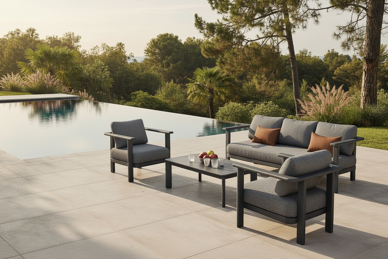 Infinity 4 Pc Outdoor Lounge Setting - Black