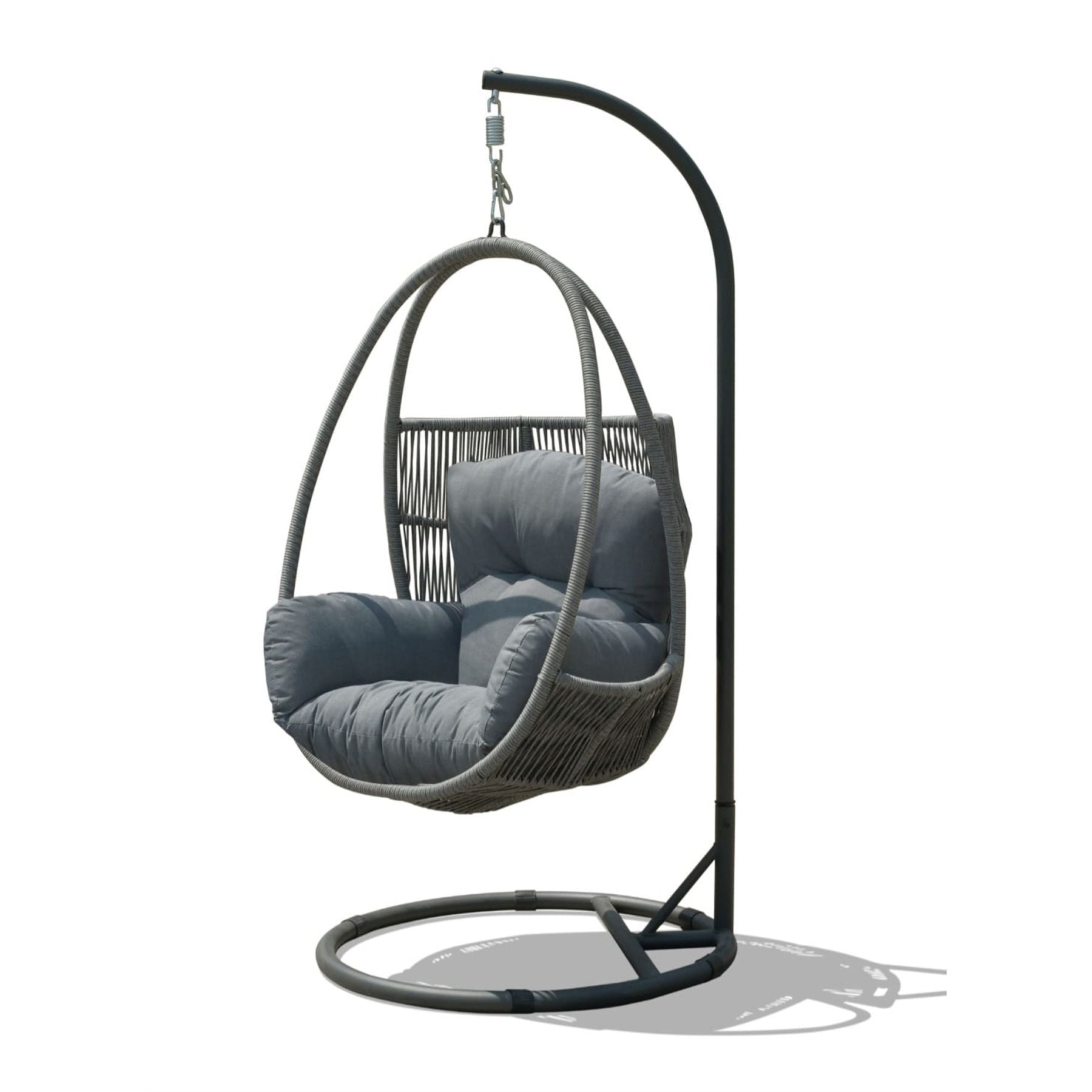 Hervey Bay Outdoor Hanging Egg Chair | Dark Grey
