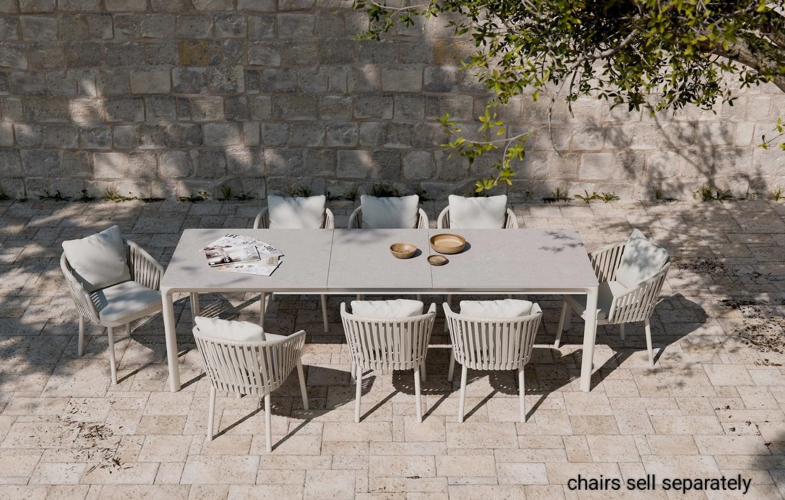 Romania Extended Dining Table (207-272cm) - White
