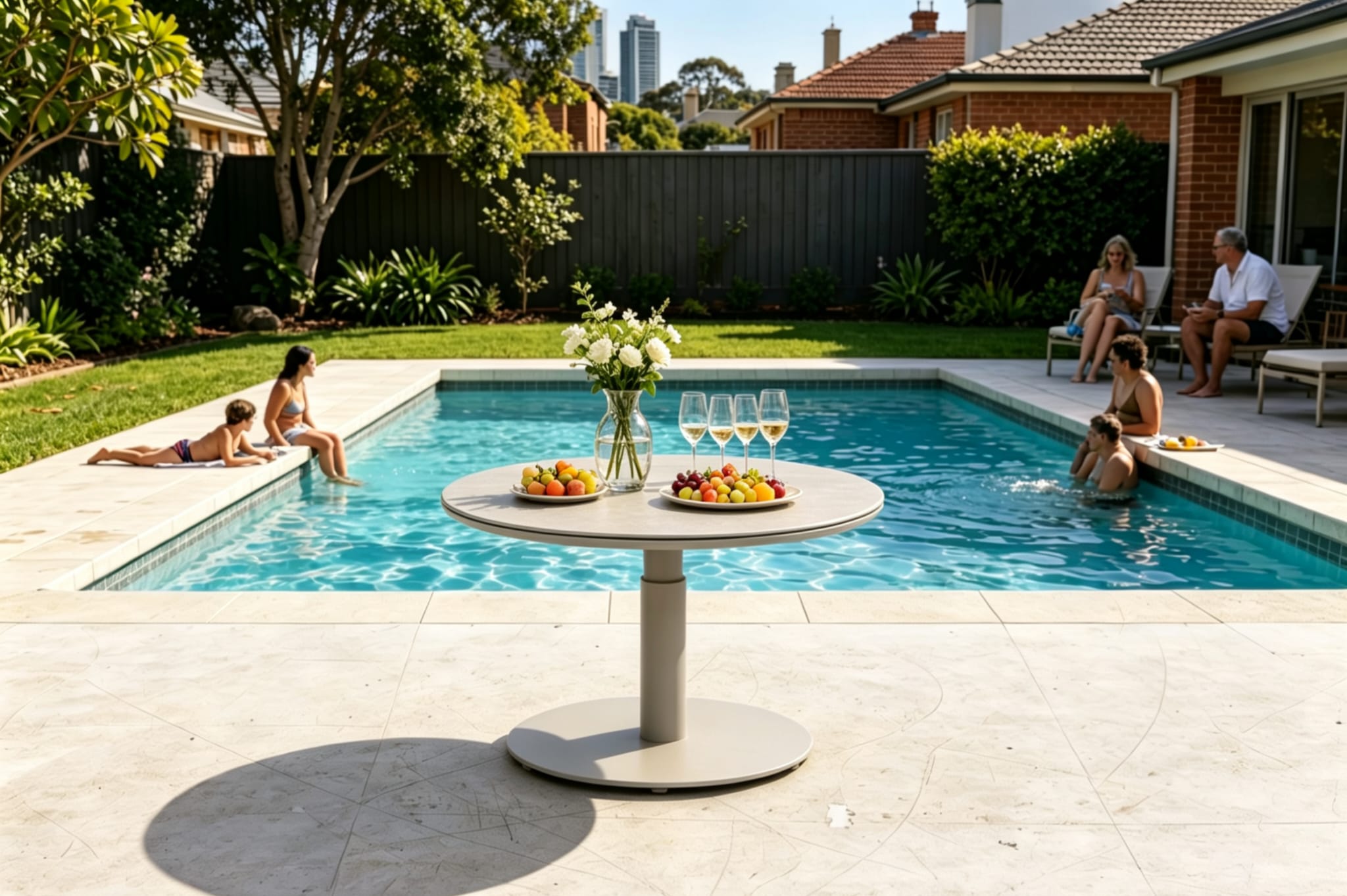 MC Whale Round Table With Pop Up function
