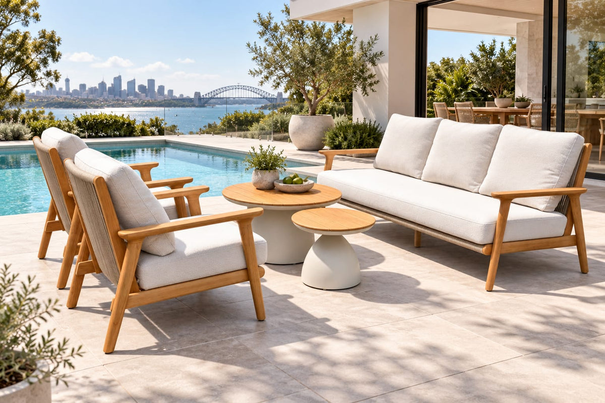 Como Lounge(HG-S2708) 5PC Kit/Sit (1+1+3+ Big COF+ Small COF) - Ivory