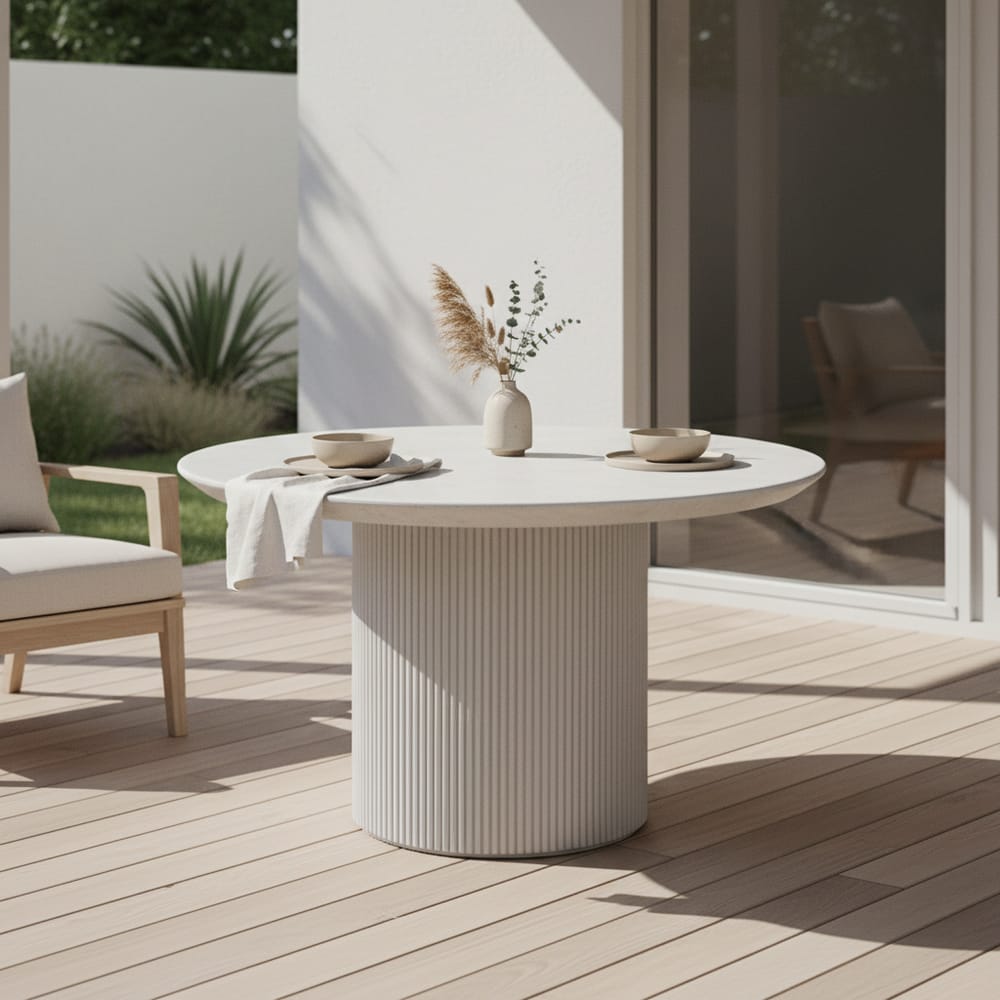 Palma 5PC Dining Set With 4 x Iyon Side Table(Stool) - White