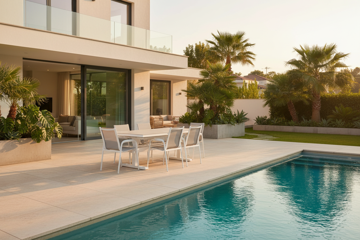 Harbour Bridge(Metro) Pop Up Extension Dining Table 280/360 Sintered stone white/light howard