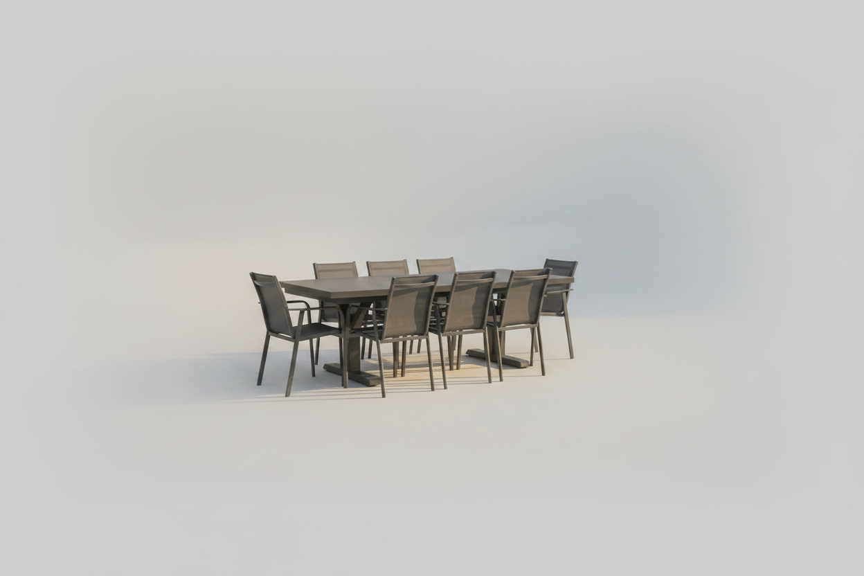 Metro Outdoor dining table with chairs