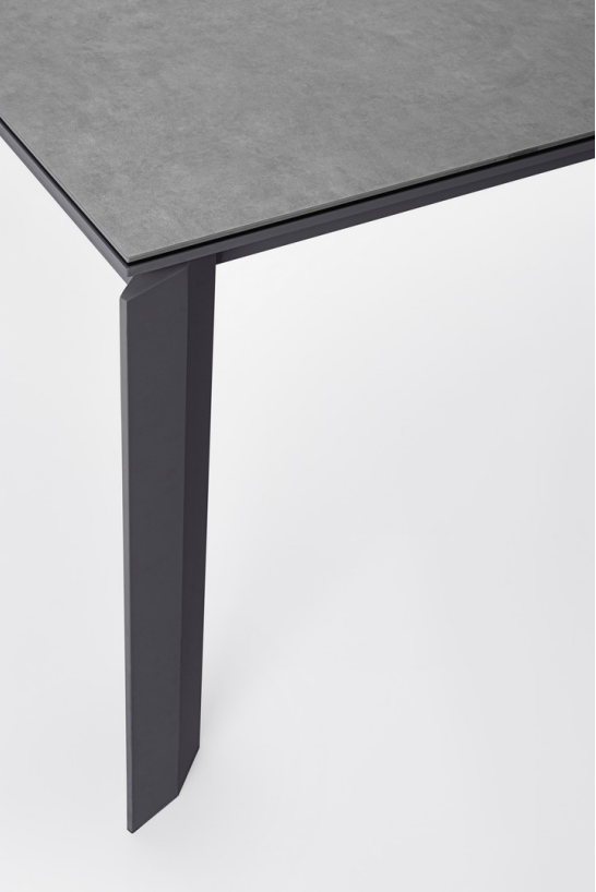 Captiva Extension Dining Table 220/280/340 | White & Charcoal | Ceramic Glass