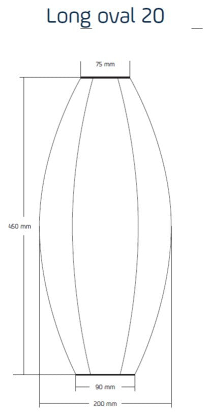LUMIZ Outdoor Lantern Long Oval 20 - Papaya