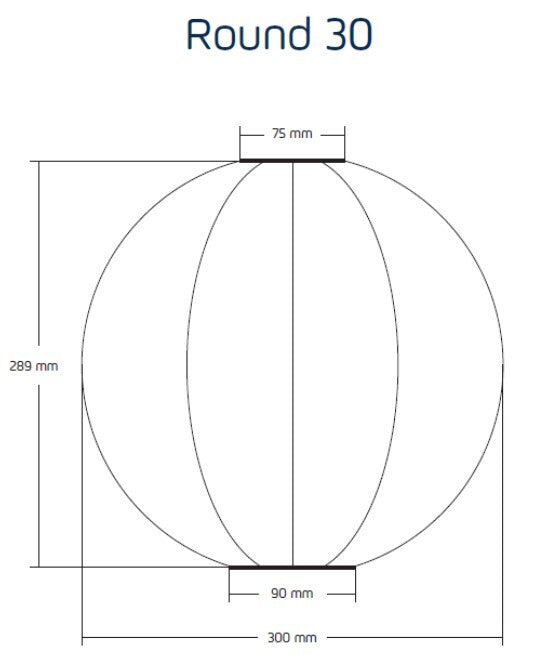 LUMIZ Outdoor Lantern Round 30 - Coconut