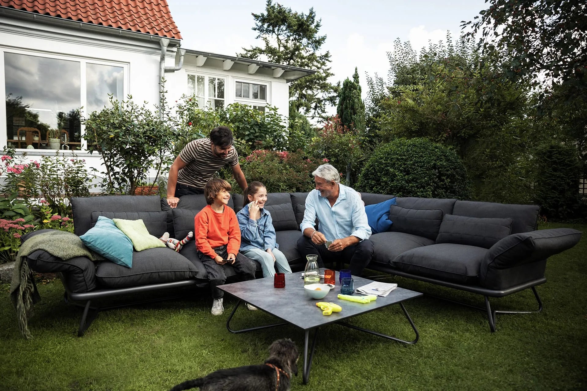 Porsche 5 Pieces Modular | Outdoor Modular Setting | Aluminium & Sunbrella