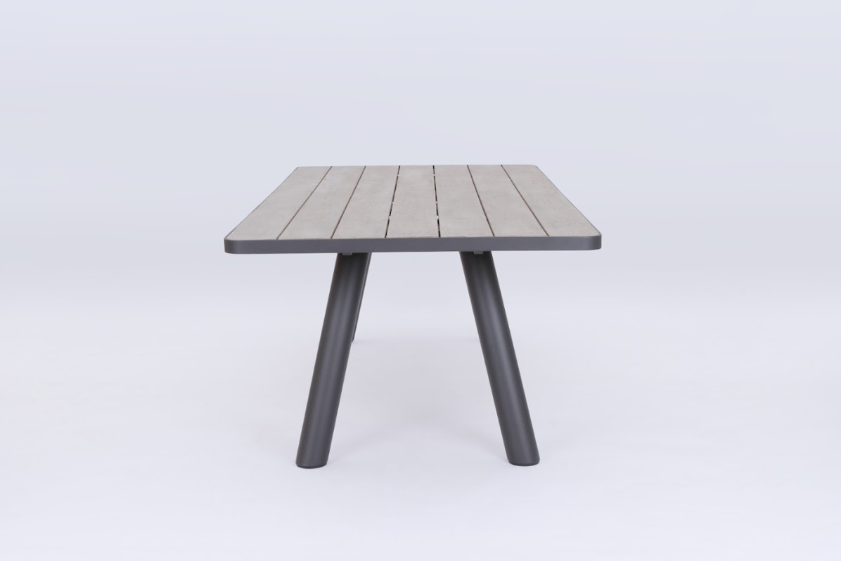Kennedy Dining Table 240x108 CM | Charcoal & White
