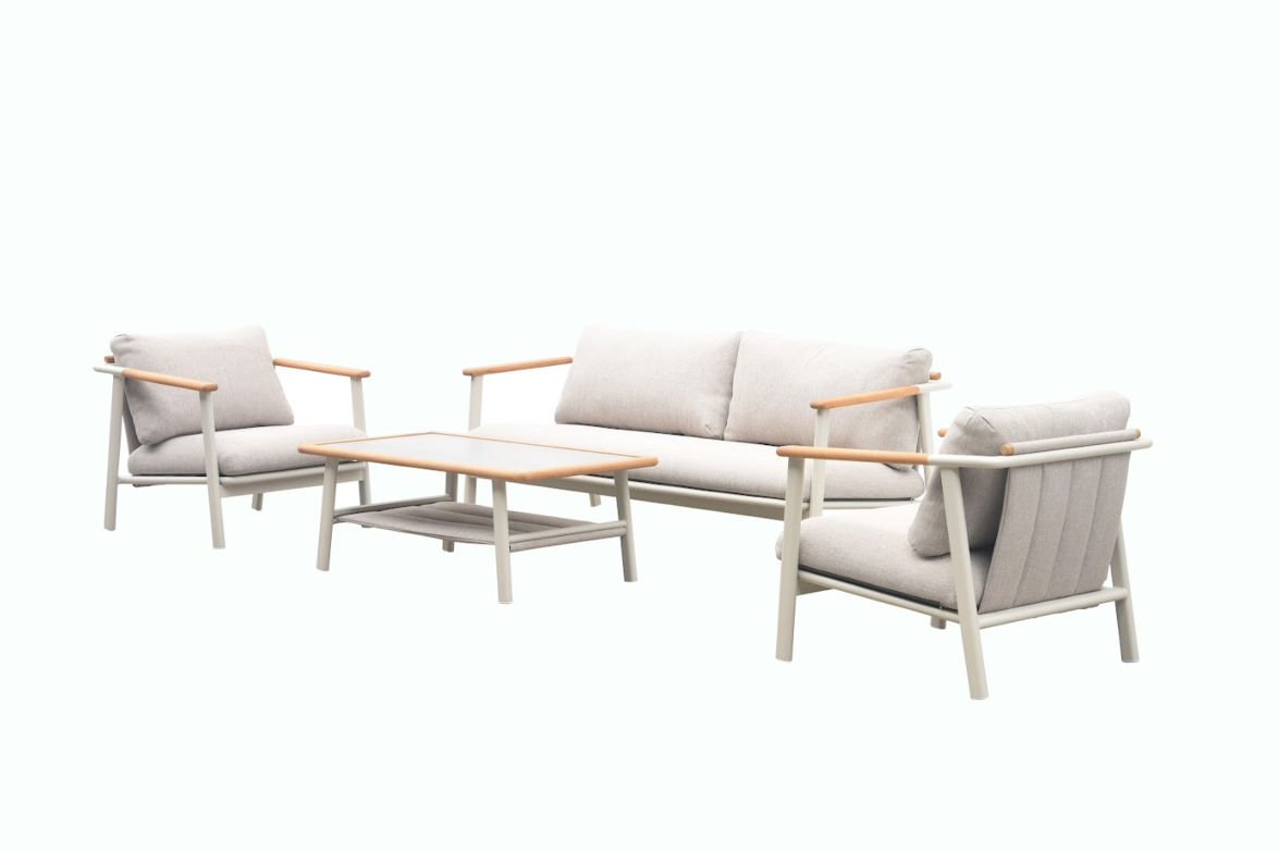 Sally Lounge 4pc Set | White