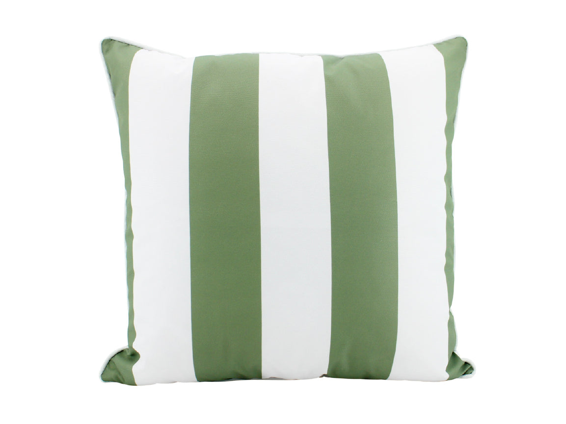 NF Outdoor Stripe Olive Cushion 50x50