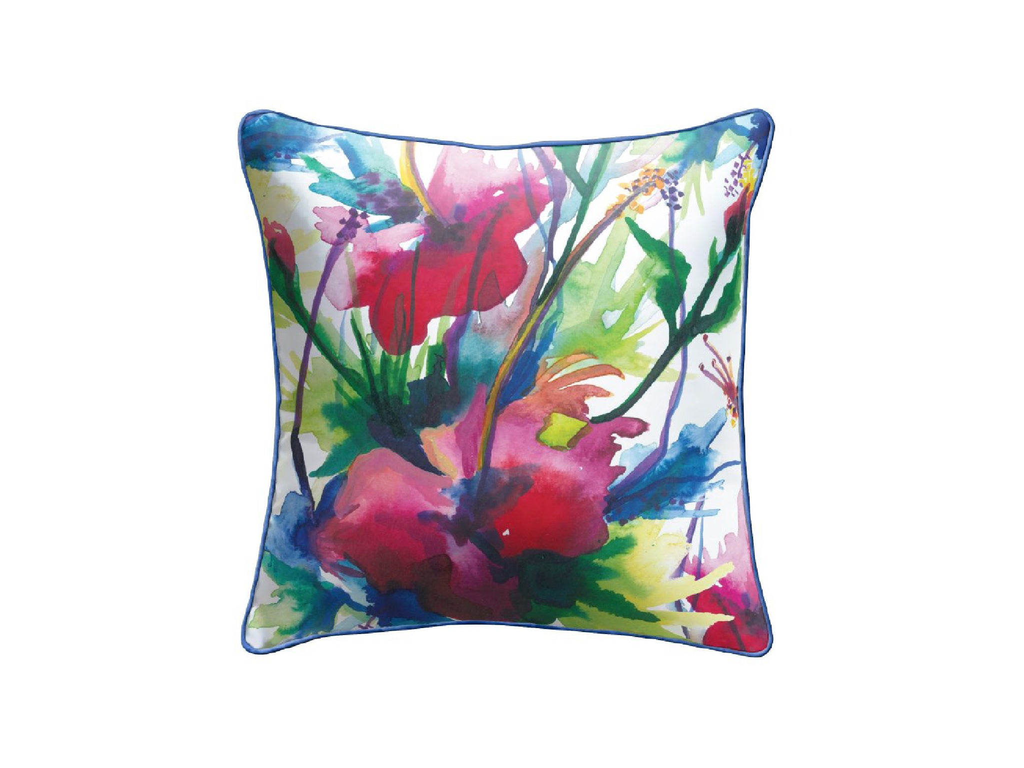 Katrina Read Outdoor Cushion- Hot Pink Hibiscus