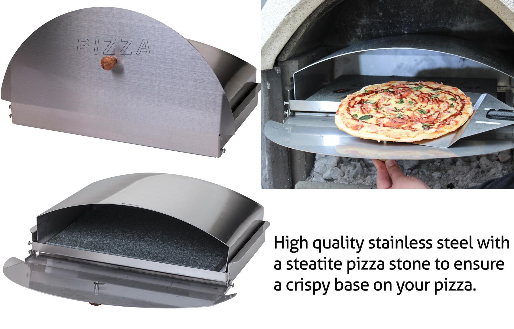 Outdoor Fireplace & BBQ | Rondo (White/Mocca/Grey)