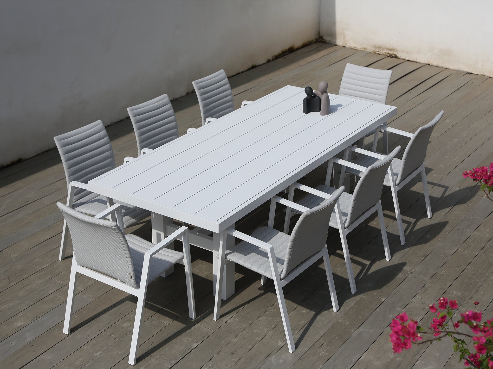 Auburn Dining Table 240cm | White Aluminium
