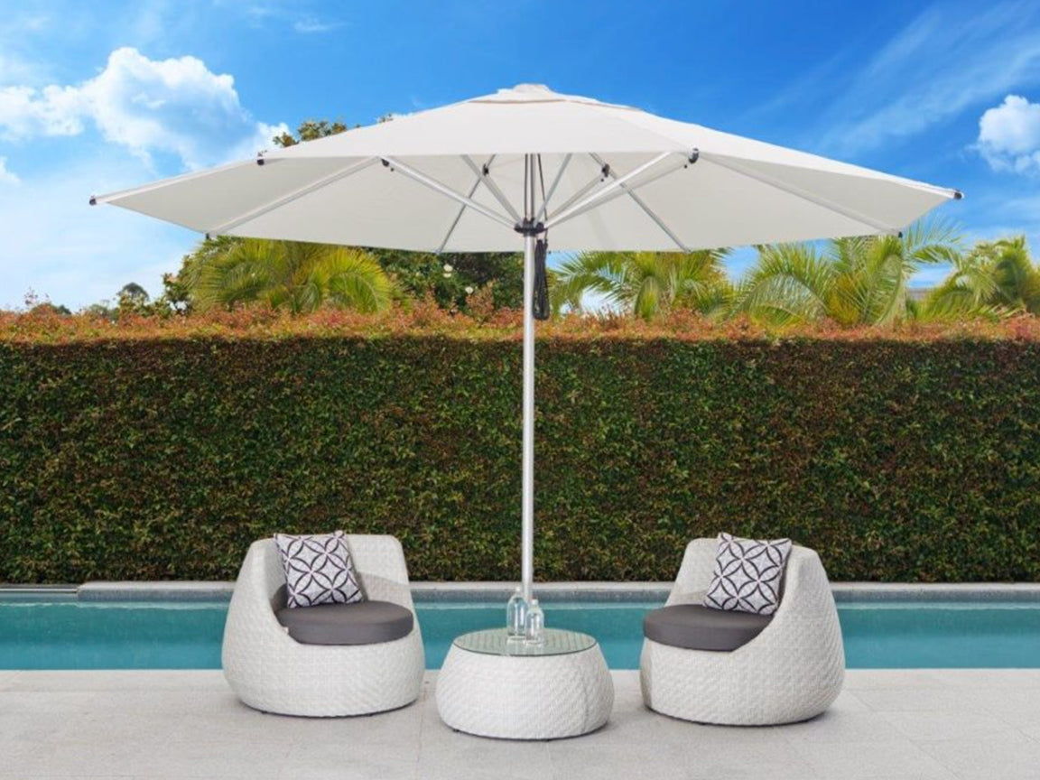 Monaco 3M Square Premium Patio Umbrella - 100% Solution Dyed Poly-Olefin Canvas