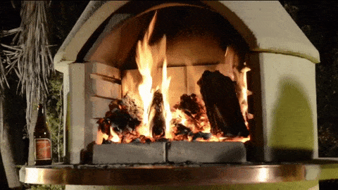 Outdoor Fireplace & BBQ | Rondo (White/Mocca/Grey)