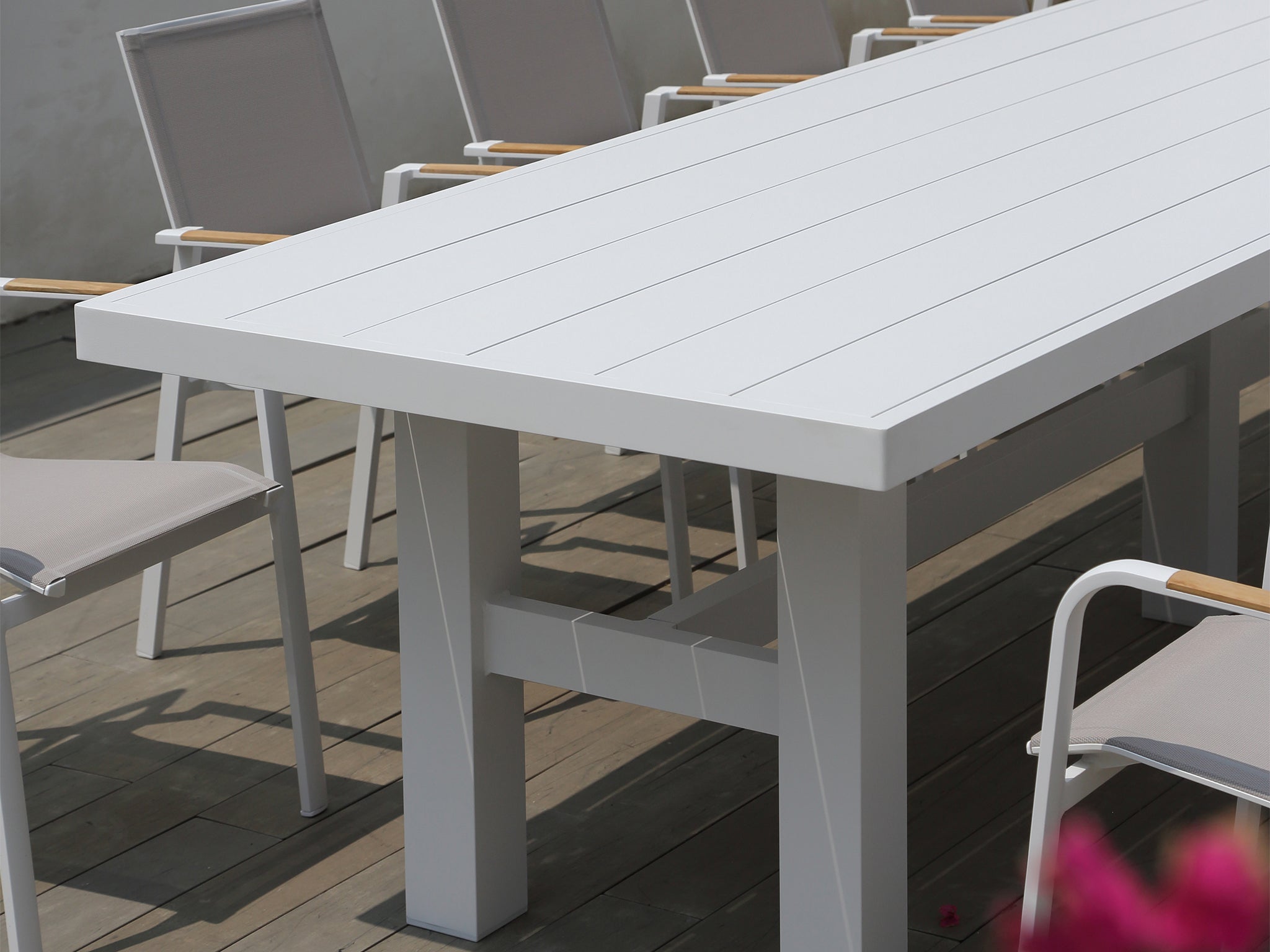 Auburn Dining Table 240cm | White Aluminium