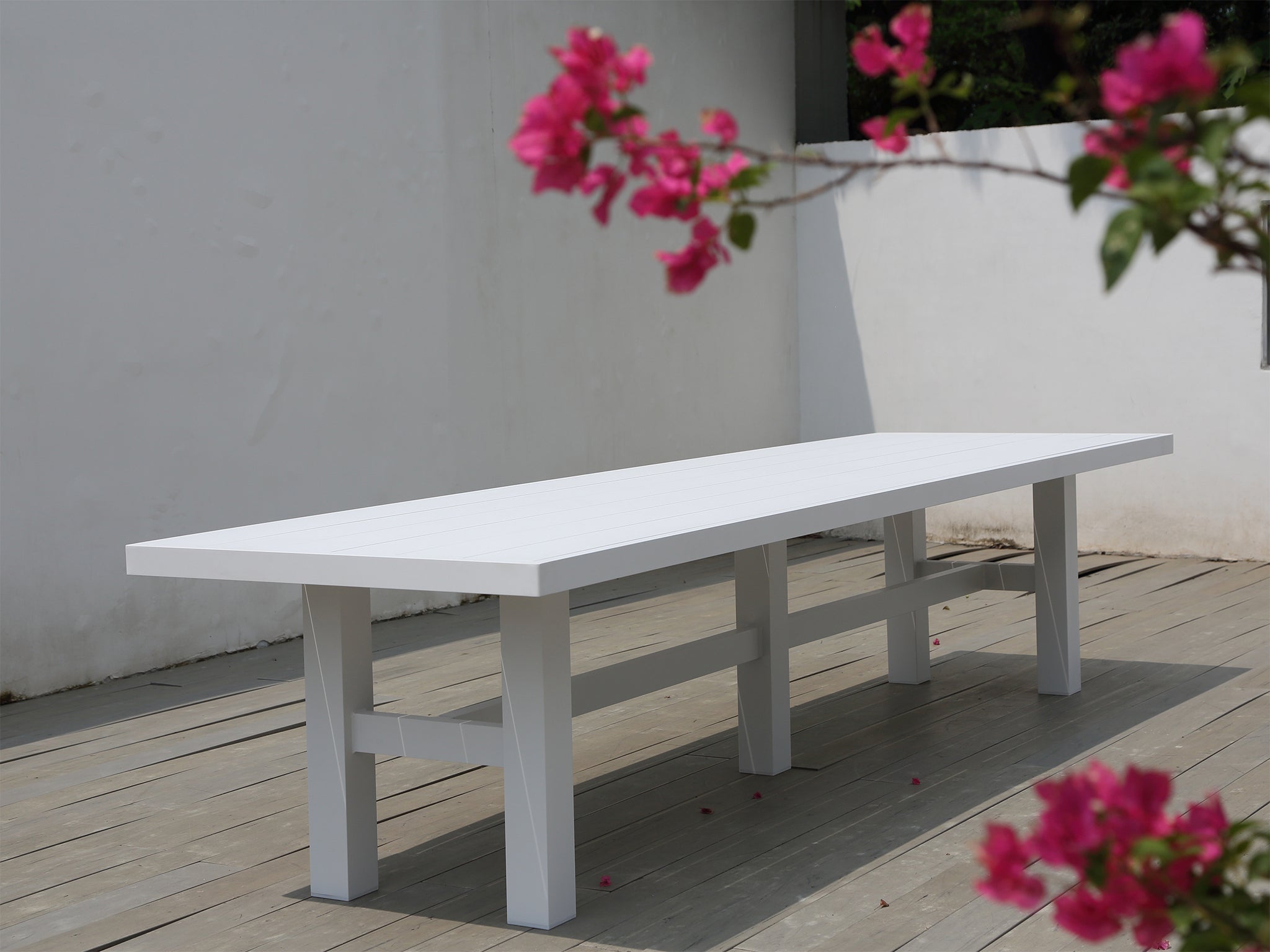 Auburn Dining Table 240cm | White Aluminium