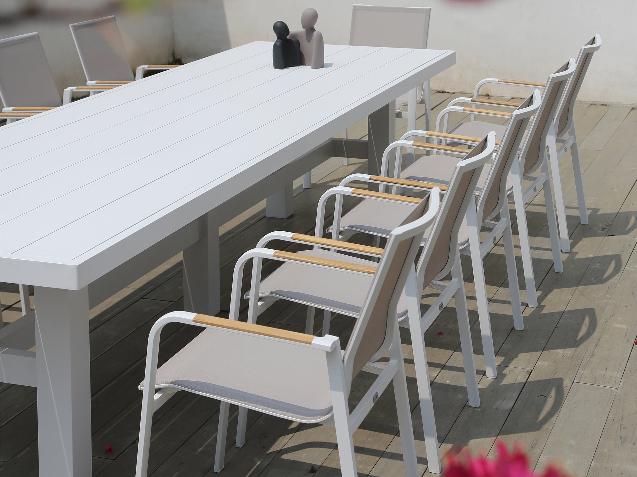 Auburn Dining Table 240cm | White Aluminium