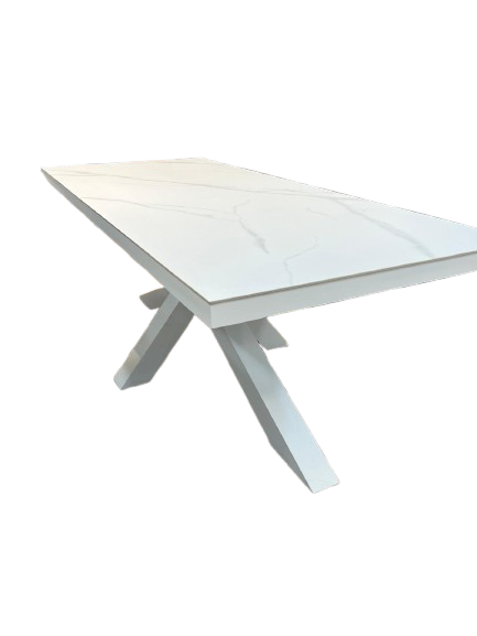 Sirius Cove Dining Table | 200x90cm | Ceramic Glass & Aluminium