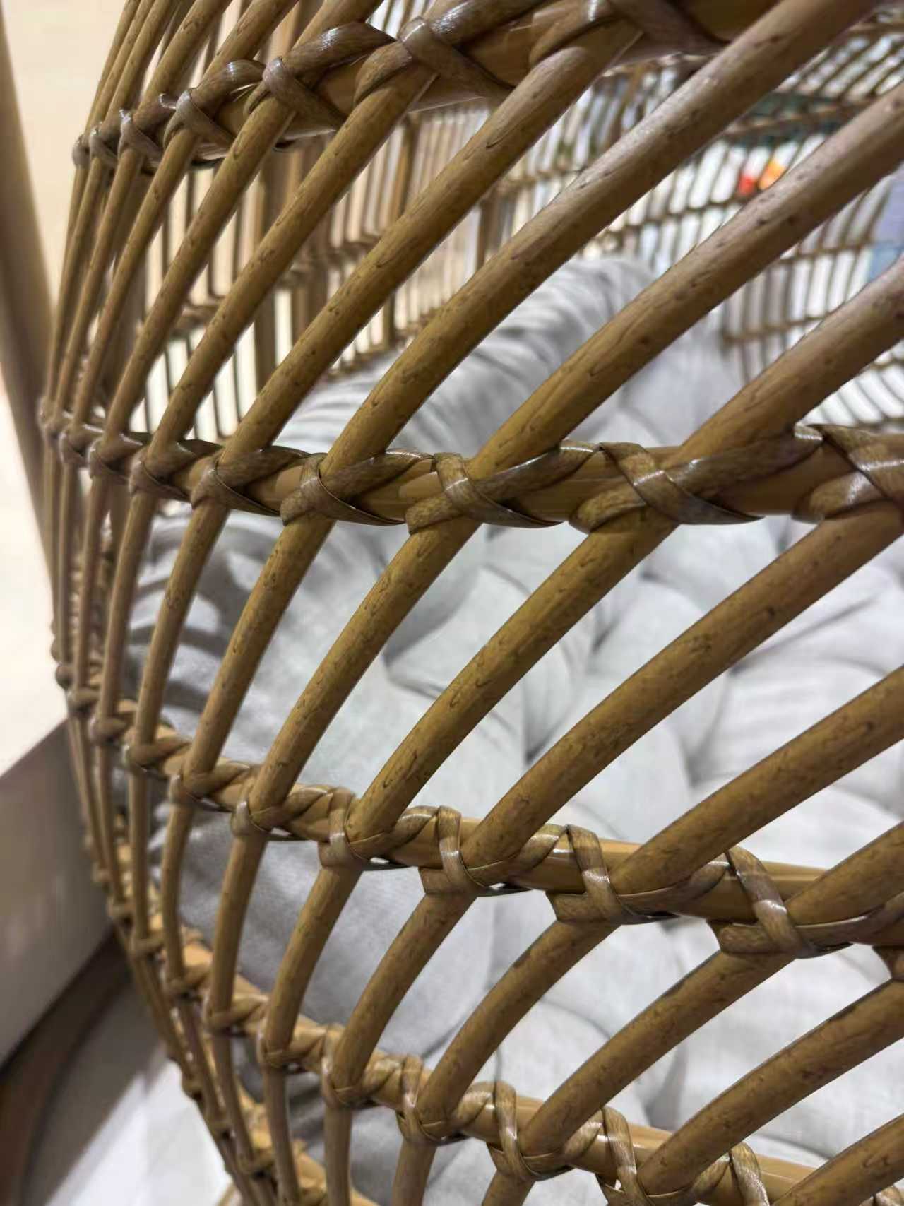 Calina Outdoor Double Hanging Egg Chair | Bamboo look