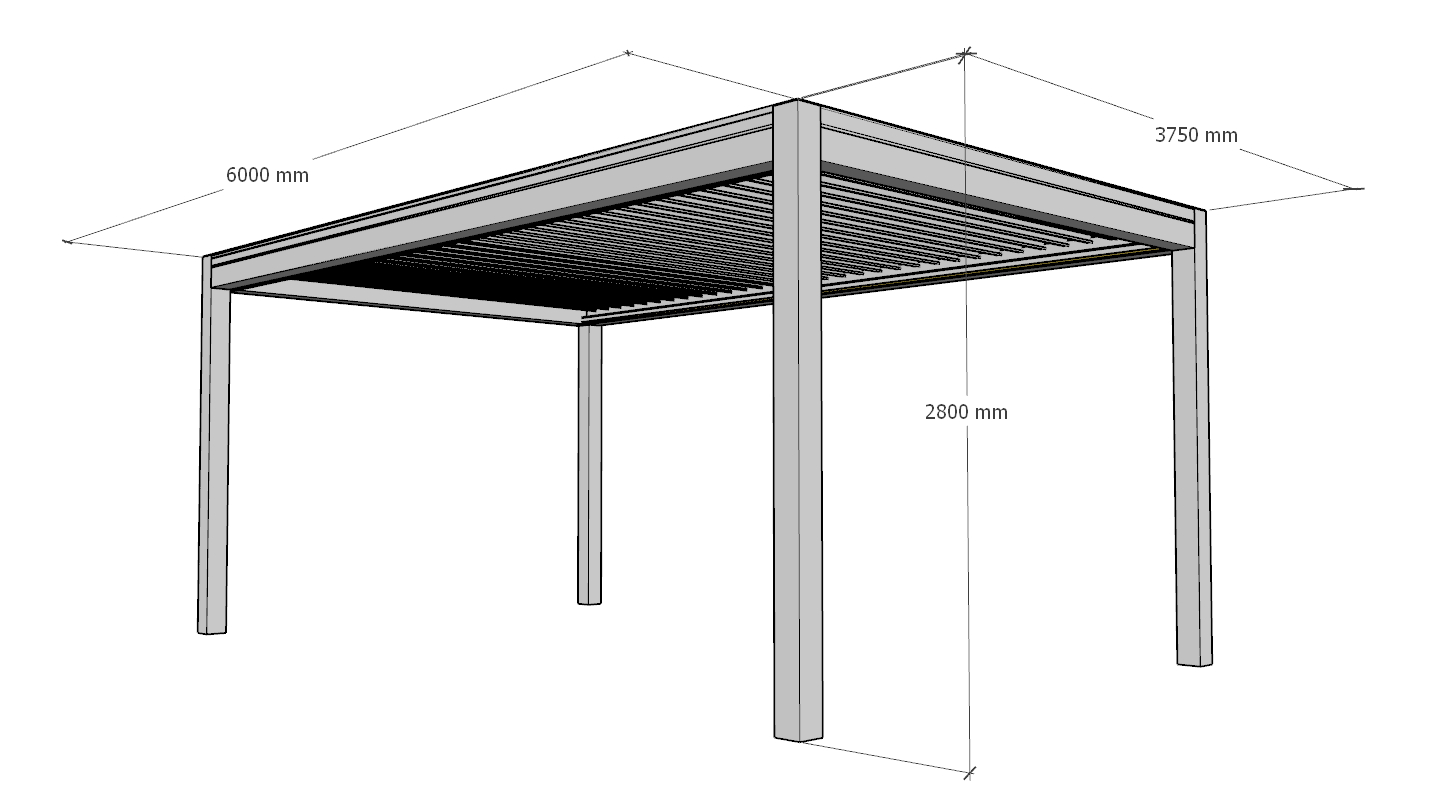 Shutter Pergola | 4x6m | Standard & Custom Made