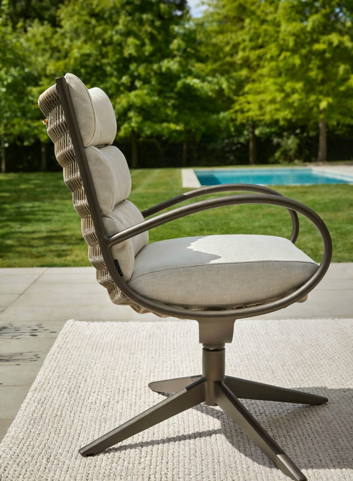 AB Anz Dining Table(220x110cm) 7pc Kit/Set Bronze/Marble