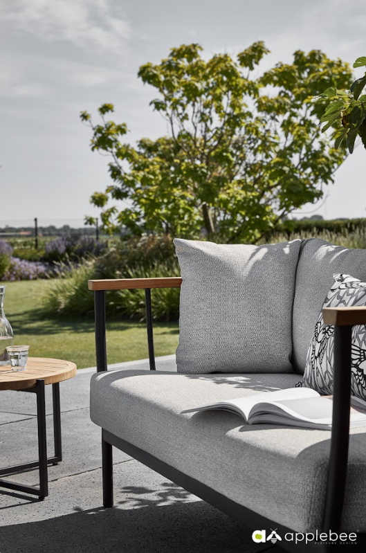 Condor 5 Pc Outdoor Lounge Setting | 2 Seater Version | Black