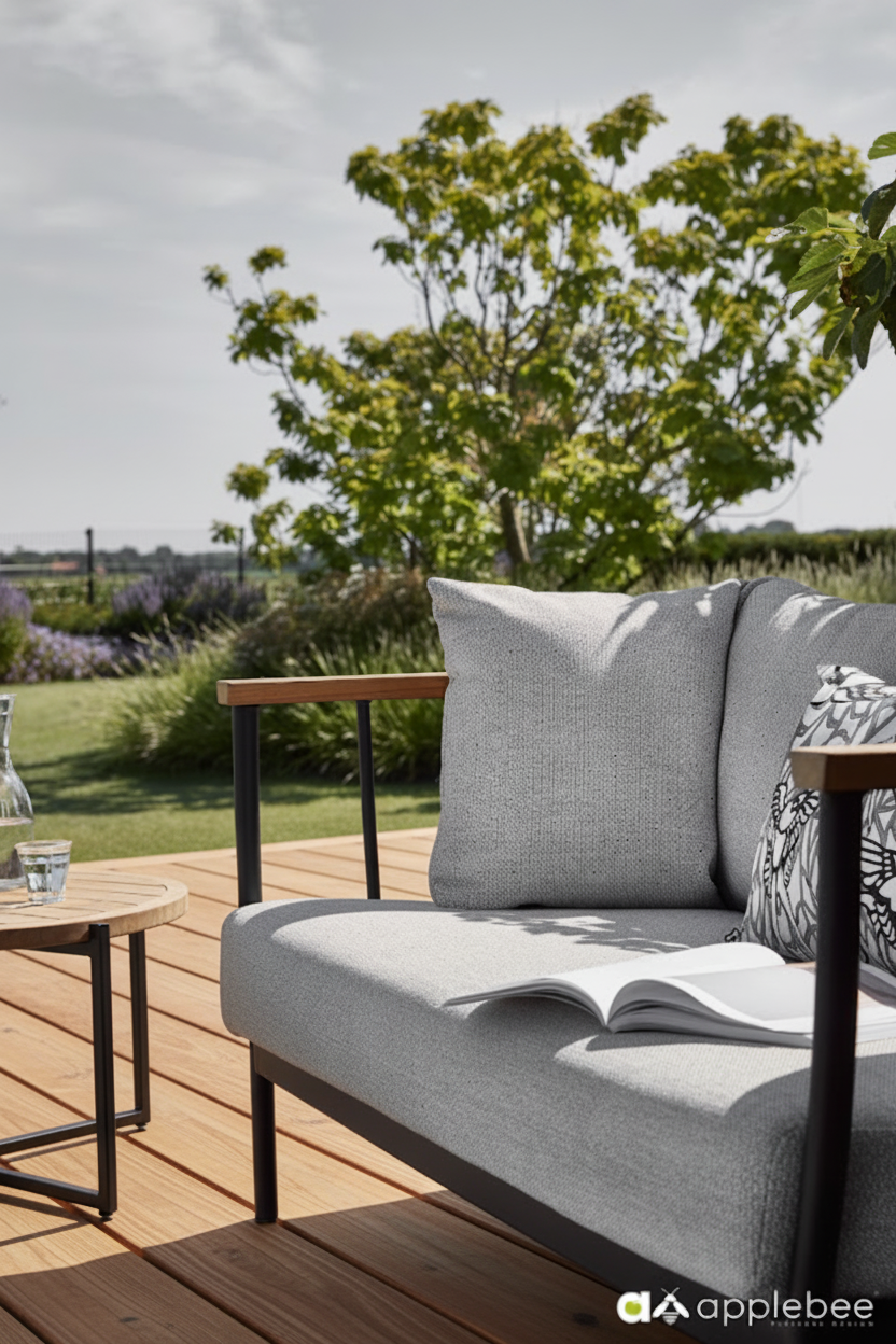 Condor 5 Pc Outdoor Lounge Setting | 3 Seater Version | Black