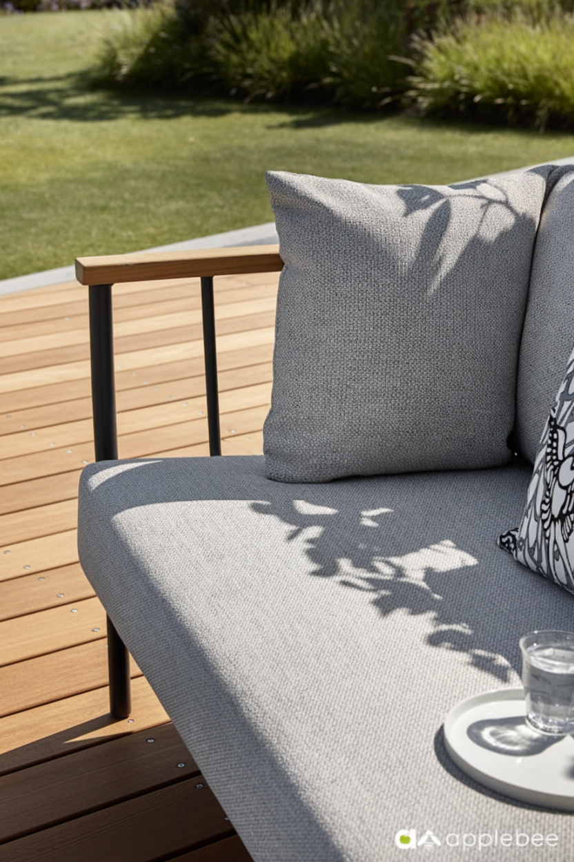 Condor 5 Pc Outdoor Lounge Setting | 3 Seater Version | Black