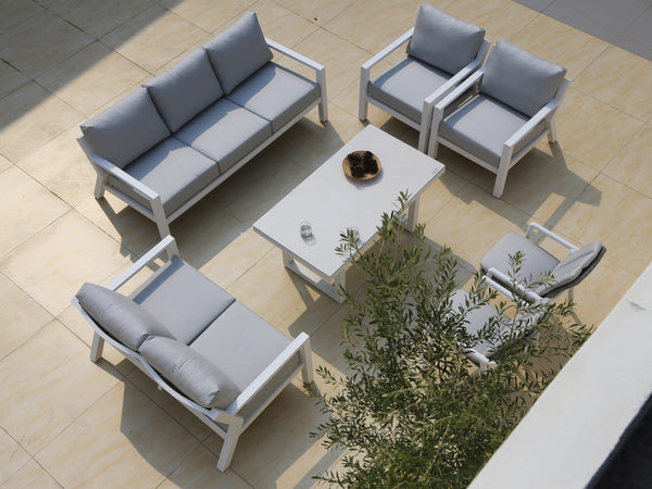 Taliya 4 Pc 4 Seater Outdoor Lounge Setting White