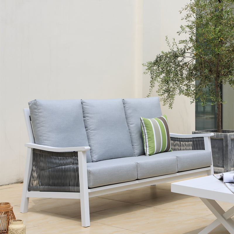 Pearl 6 Pc Outdoor Lounge Setting | White