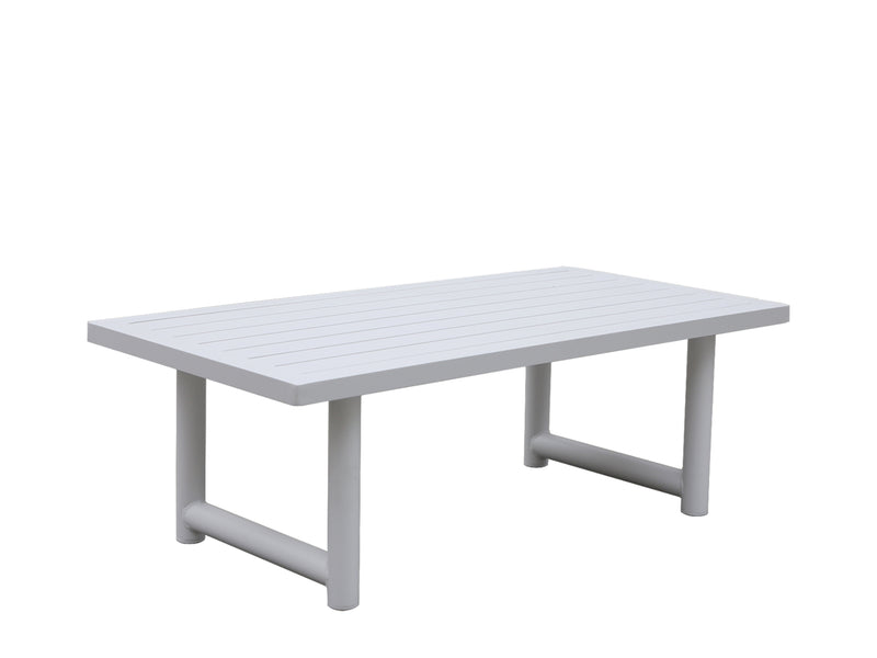 Cambridge 4 Piece | Outdoor Lounge Setting | White Aluminium & Teak