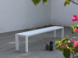 Berlin Outdoor Bench | White Aluminium | 160x46cm