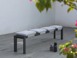 Berlin Outdoor Bench | Charcoal Aluminium | 160x46m