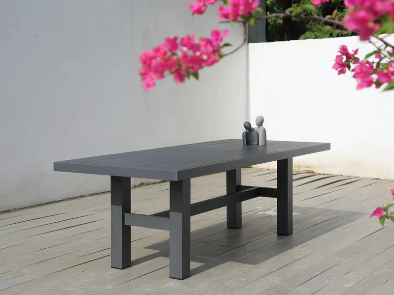 Auburn 240 + 8 x Diamond Carver Chair 9pc Dining Kit/Set - Charcoal