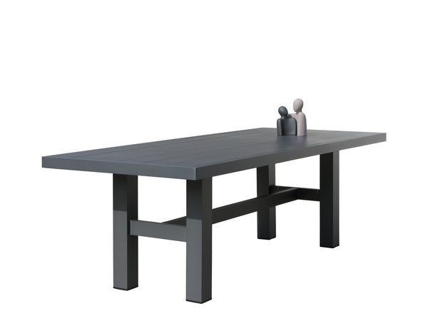 Auburn Dining Table 240cm | Charcoal Aluminium