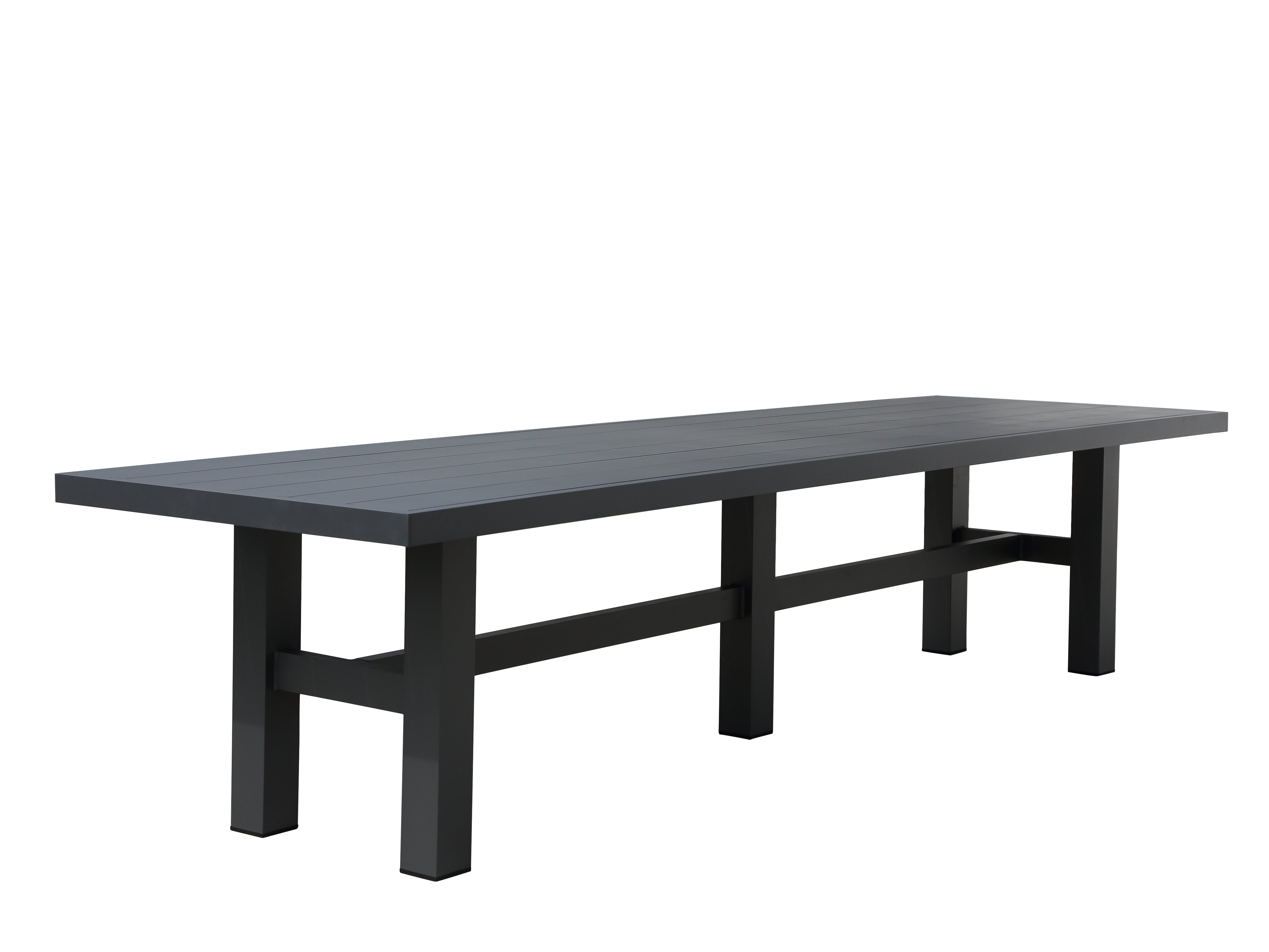 Auburn Dining Table 350cm | Charcoal Aluminium