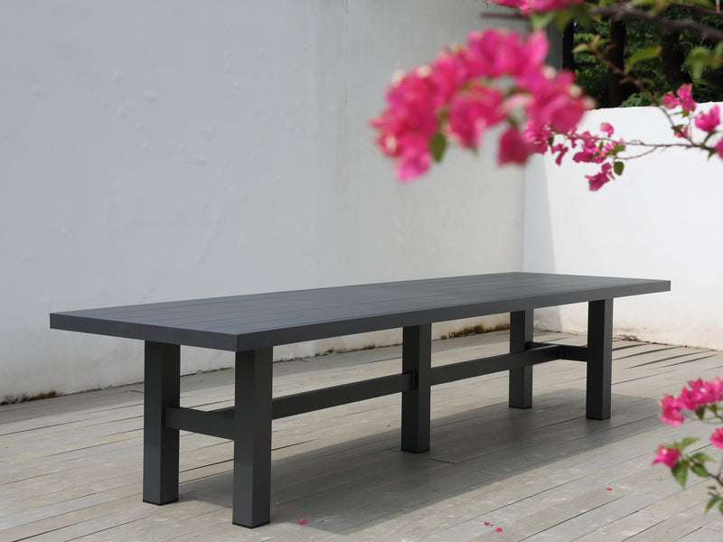 Auburn Dining Table 350cm | Charcoal Aluminium