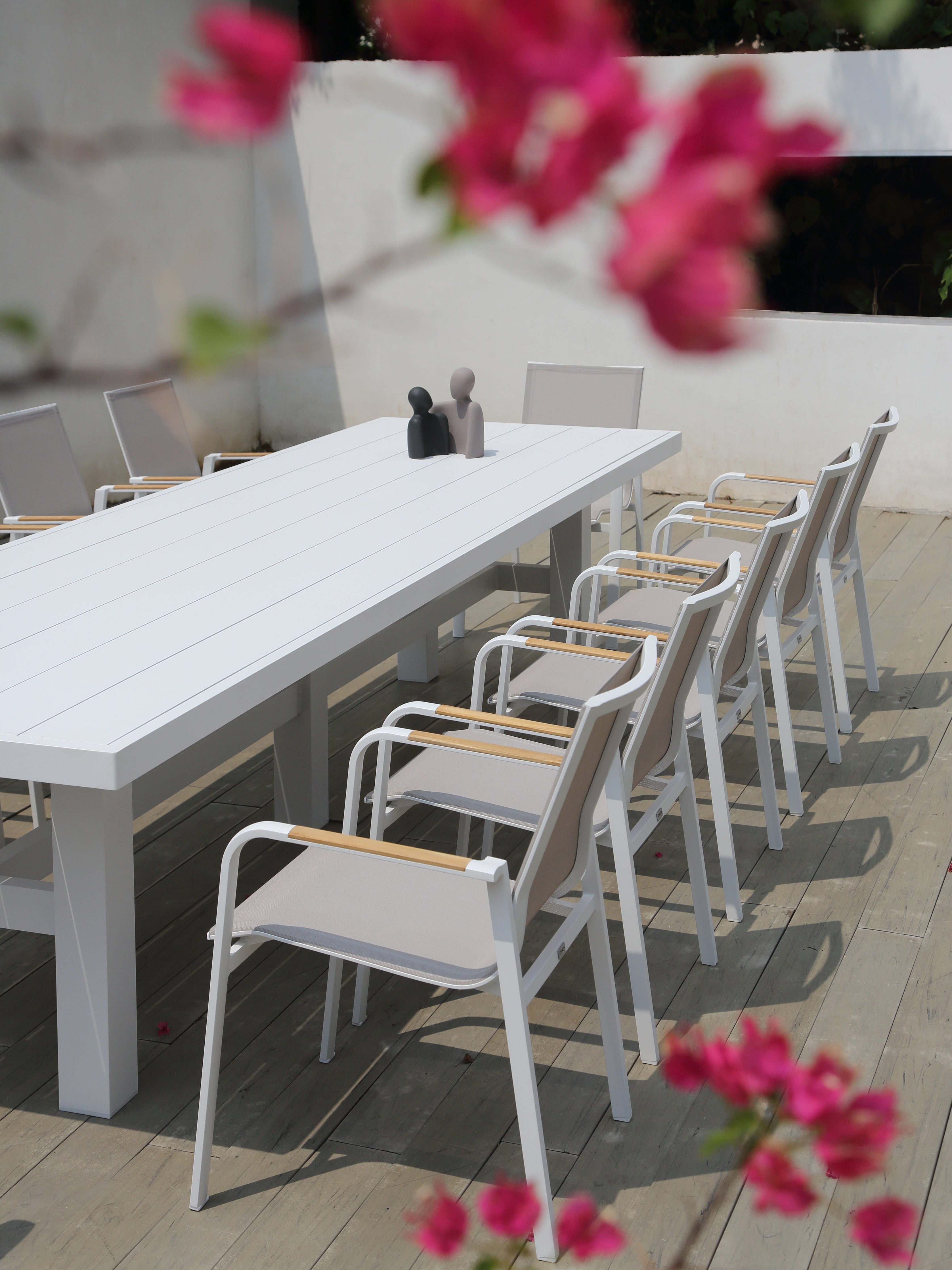 Auburn Dining Table 350cm | White Aluminium