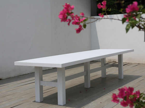 Auburn Dining Table 350cm | White Aluminium