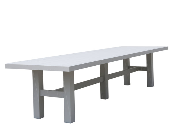 Auburn Dining Table 350cm | White Aluminium