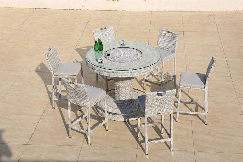 Almansa 7 Pc Outdoor Bar Setting