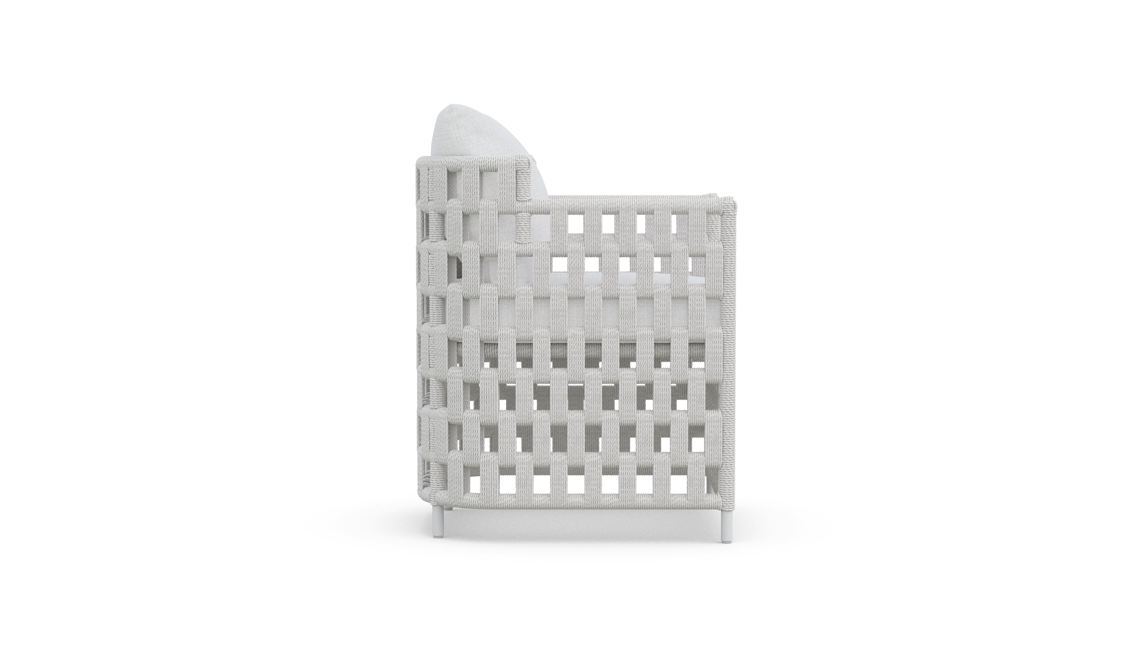 Santa Cruz Carver Chair | White Aluminium & Rope