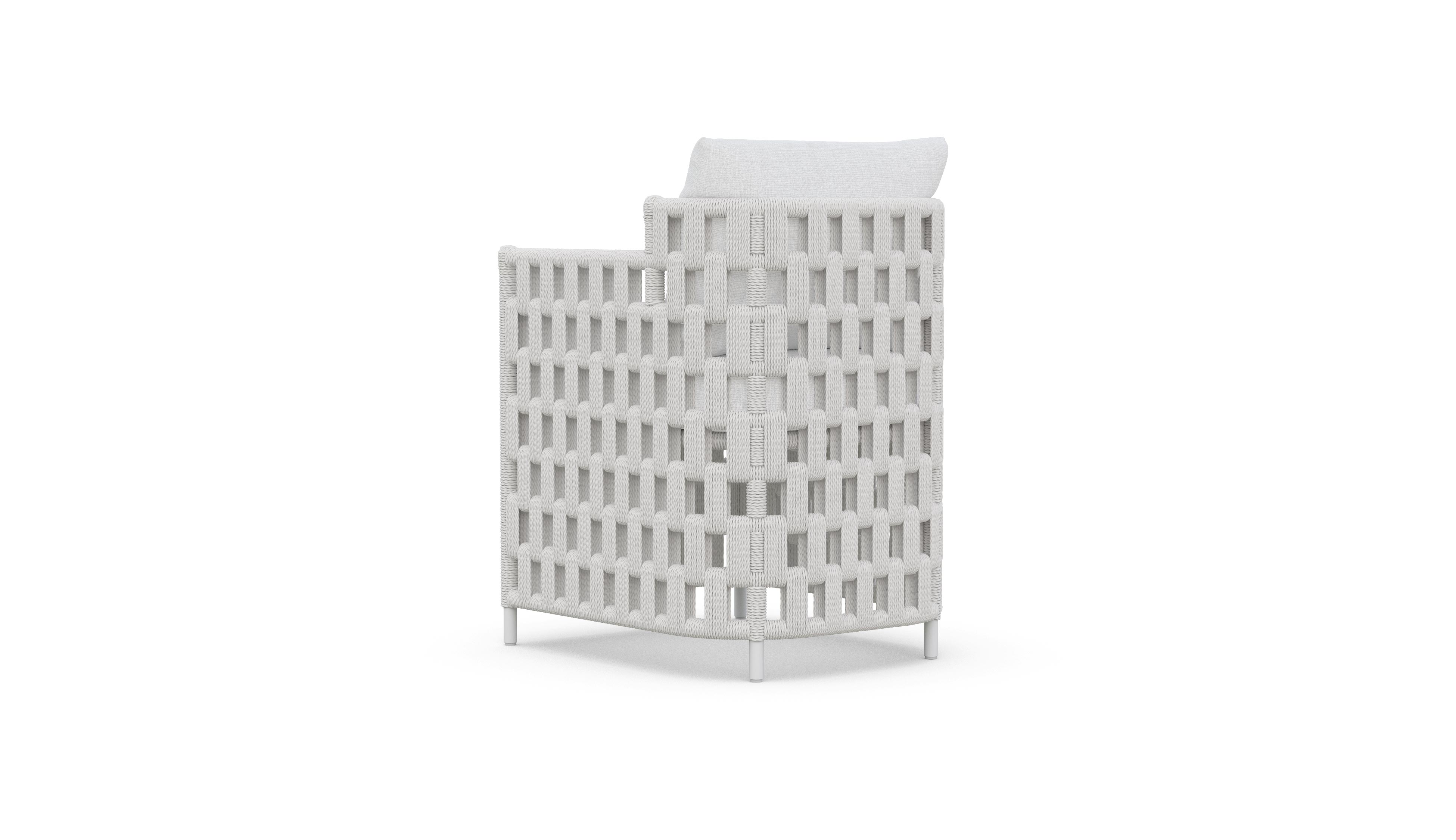 Santa Cruz Carver Chair | White Aluminium & Rope