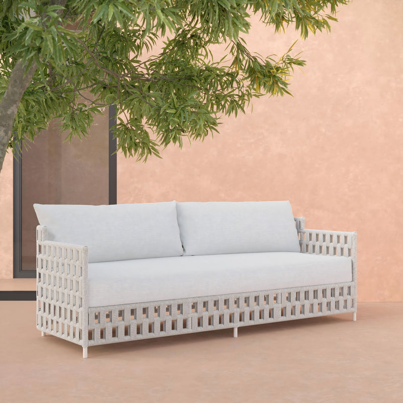 Santa Cruz 3 Pc | Swivel Club | Outdoor Lounge Setting | White Aluminium & Wicker