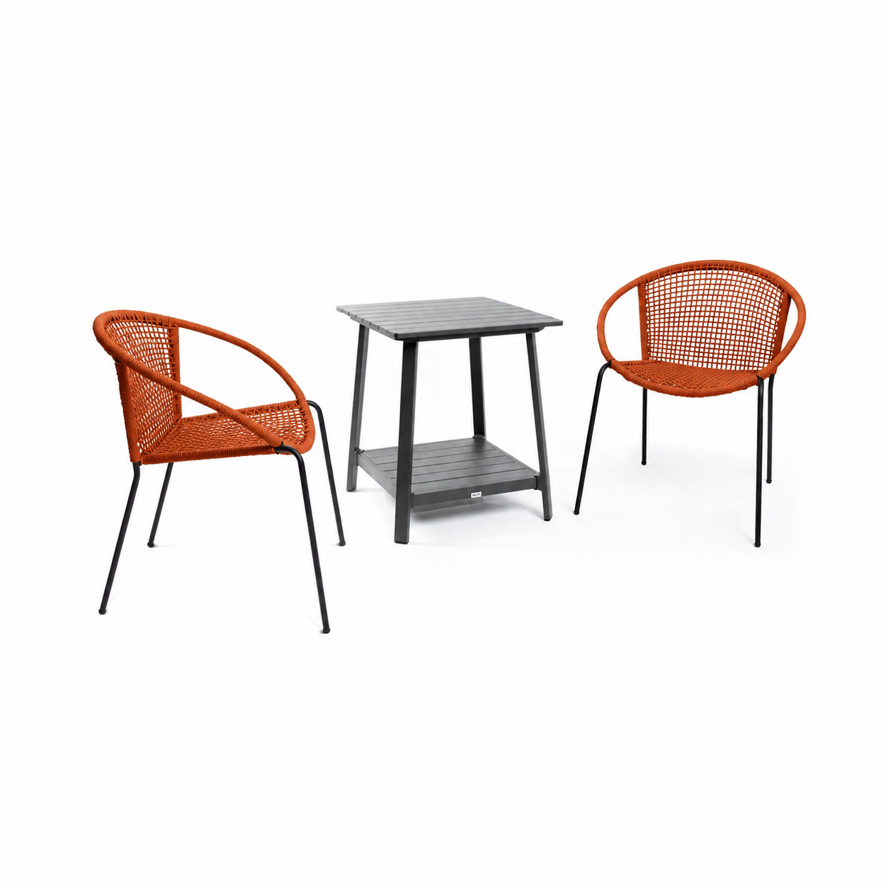 Bega Midura 3 Pc Balcony Set | Aluminium & Rope