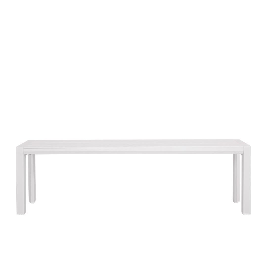 Berlin Outdoor Bench | White Aluminium | 160x46cm